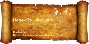 Hegedűs Abelárd névjegykártya